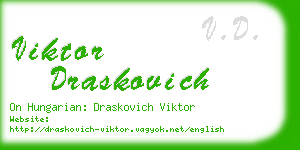 viktor draskovich business card